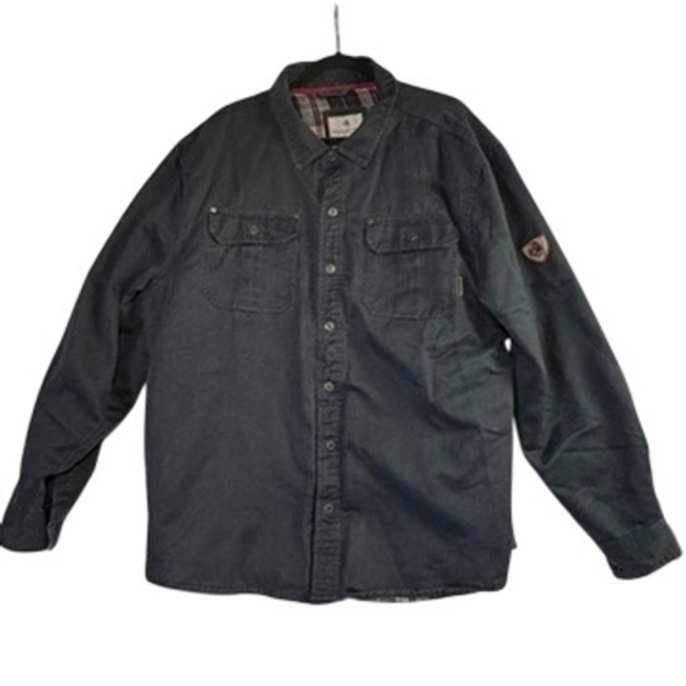 Legendary Whitetails Journeyman Flannel Lined Shirt Jacket Black Mens 2XL